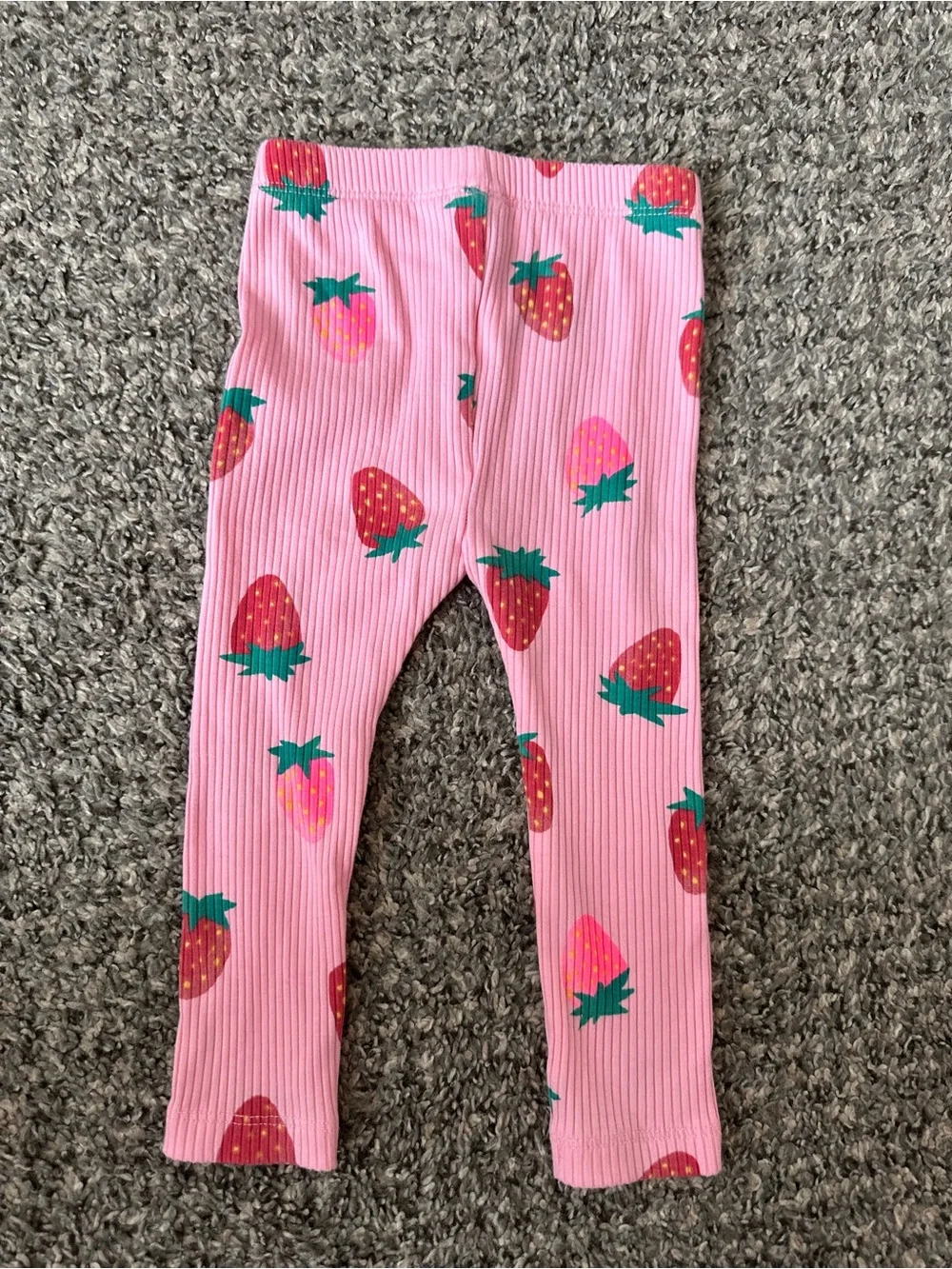 Old Navy Pink Strawberry Ribbed Leggings